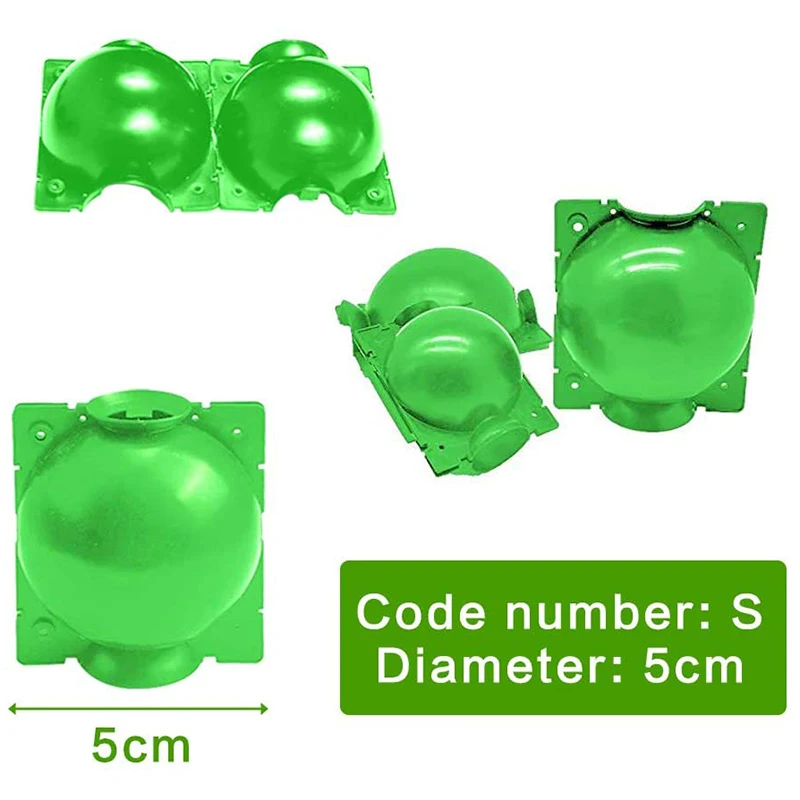 

5 Pieces of Plant Propagation and Rooting Ball Device-Reusable Plant Propagation Grafting Box (S, Green)