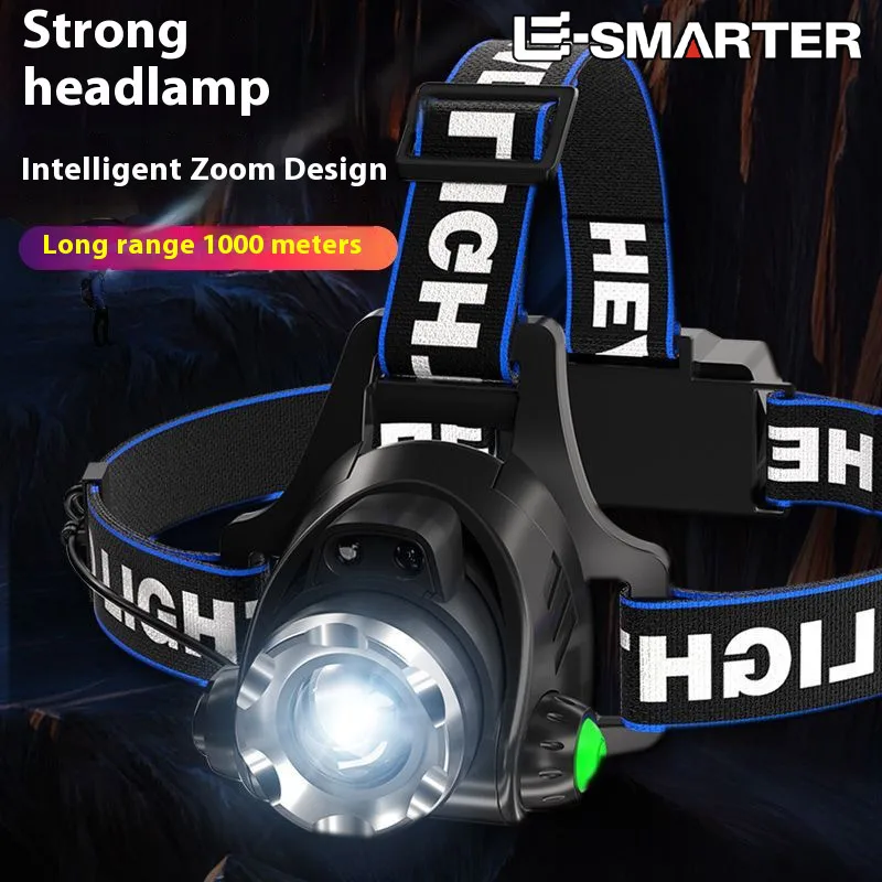 led headlamp Powerful LED Headlamp USB Rechargeable Telescopic Zoomable Headlight Outdoor Waterproof Work Head Lamp High Lumen Head Torch