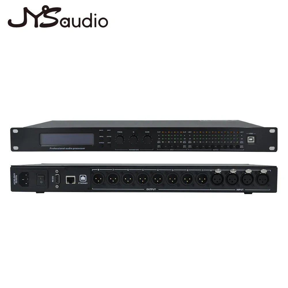 Professional Digital 4 Input 8 Output Audio Processor Multi Effect DSP Equalizer Dynamic EQ Stage Reverb PA System Shopping Mall ps 48 best quality china manufacturer digital karaoke audio dsp processor