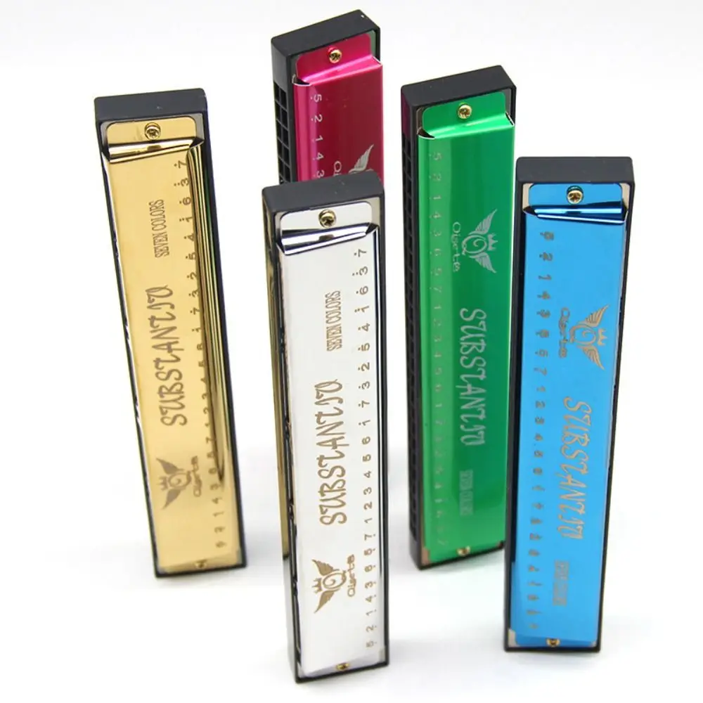 Professional 24 Hole Harmonica Play Double Row C-key Harmonica Beginner Tremolo Jazz Folk Harmonicas Children Gift diatonic harmonica kids harmonica