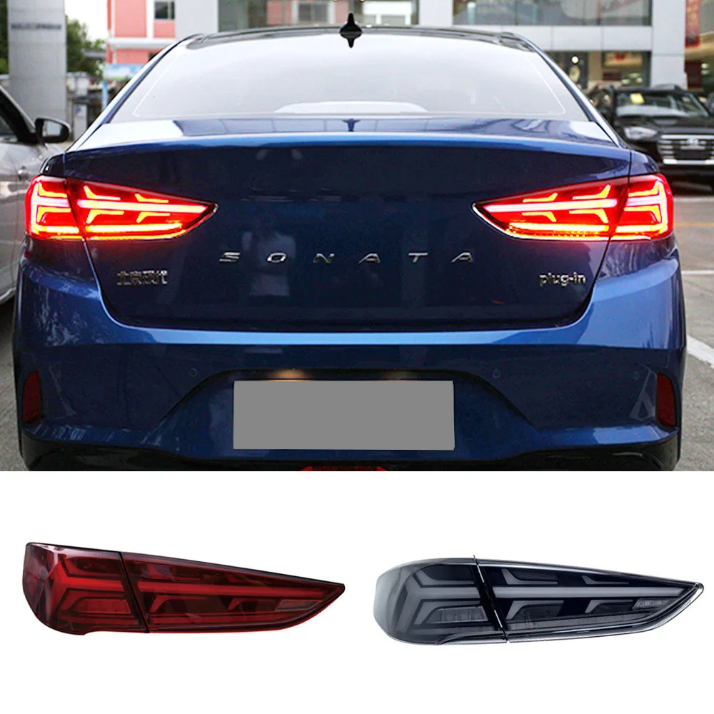 

For Hyundai Sonata 9 tail light assembly, 18-19 LED tail lights, cable 9 tail lights, flowing turn signal lights