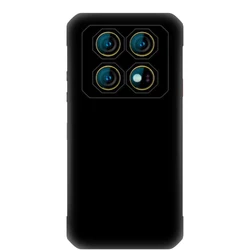 Custodia per telefono trasparente resistente agli urti con cover in silicone TPU nera