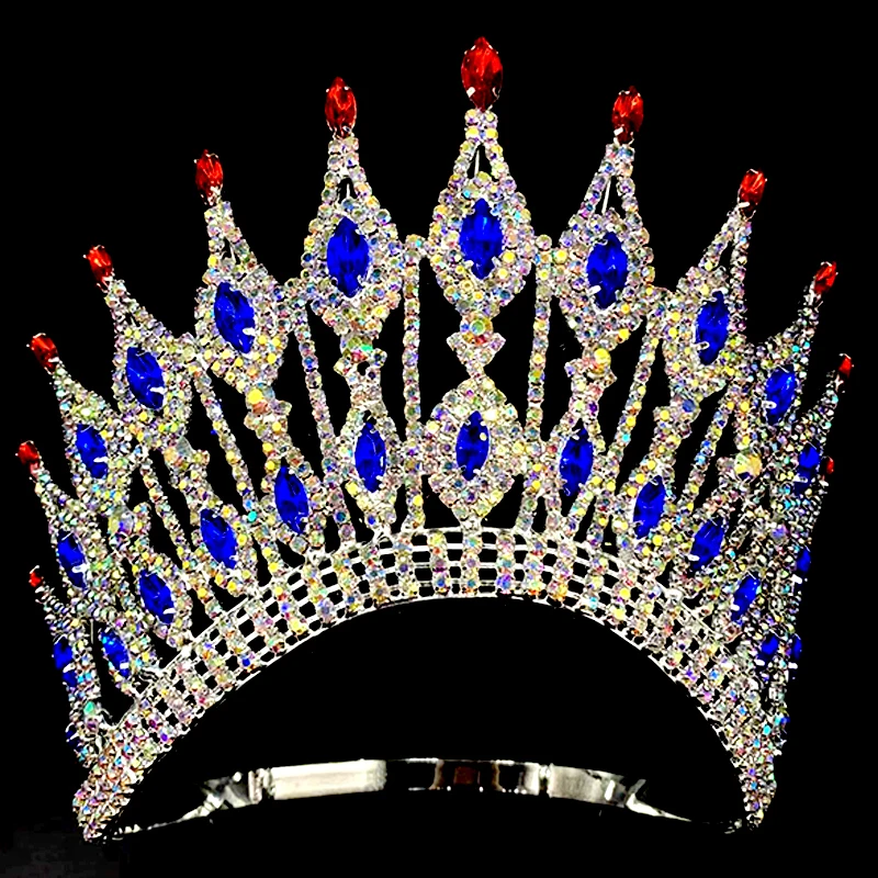 Bridal Tiaras Crown Headband Bride Party Rhinestone Diadem Wedding Hair Jewelry Adjustable Ornaments