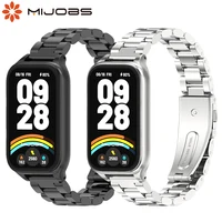 For Xiaomi Smart Band 9 Active Strap Smart Bracelet Mi Band 9 Active Strap Metal Stainless Steel Replacement Wrist Watchband