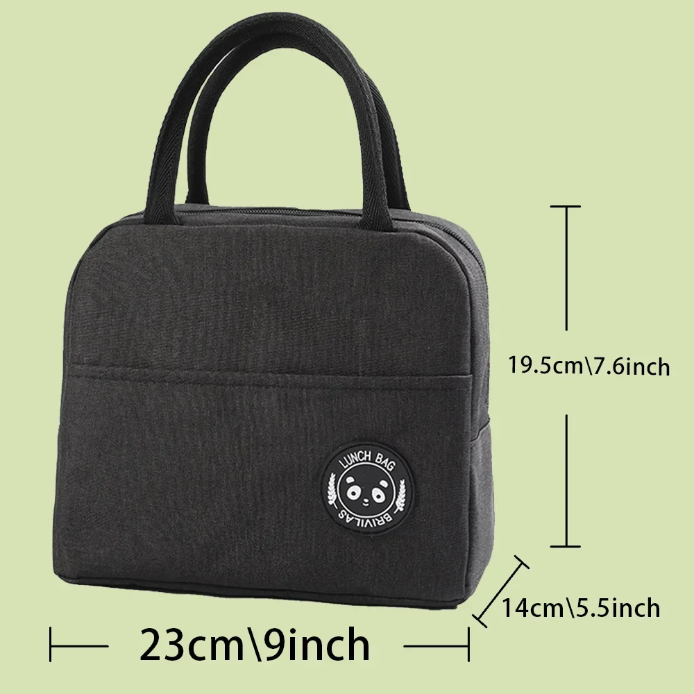 Travel Insulated Box Lunch Box Picnic Portable Lunch Bag Cooler Tote Hangbag Graphic Letter Pattern Thermal Food Container