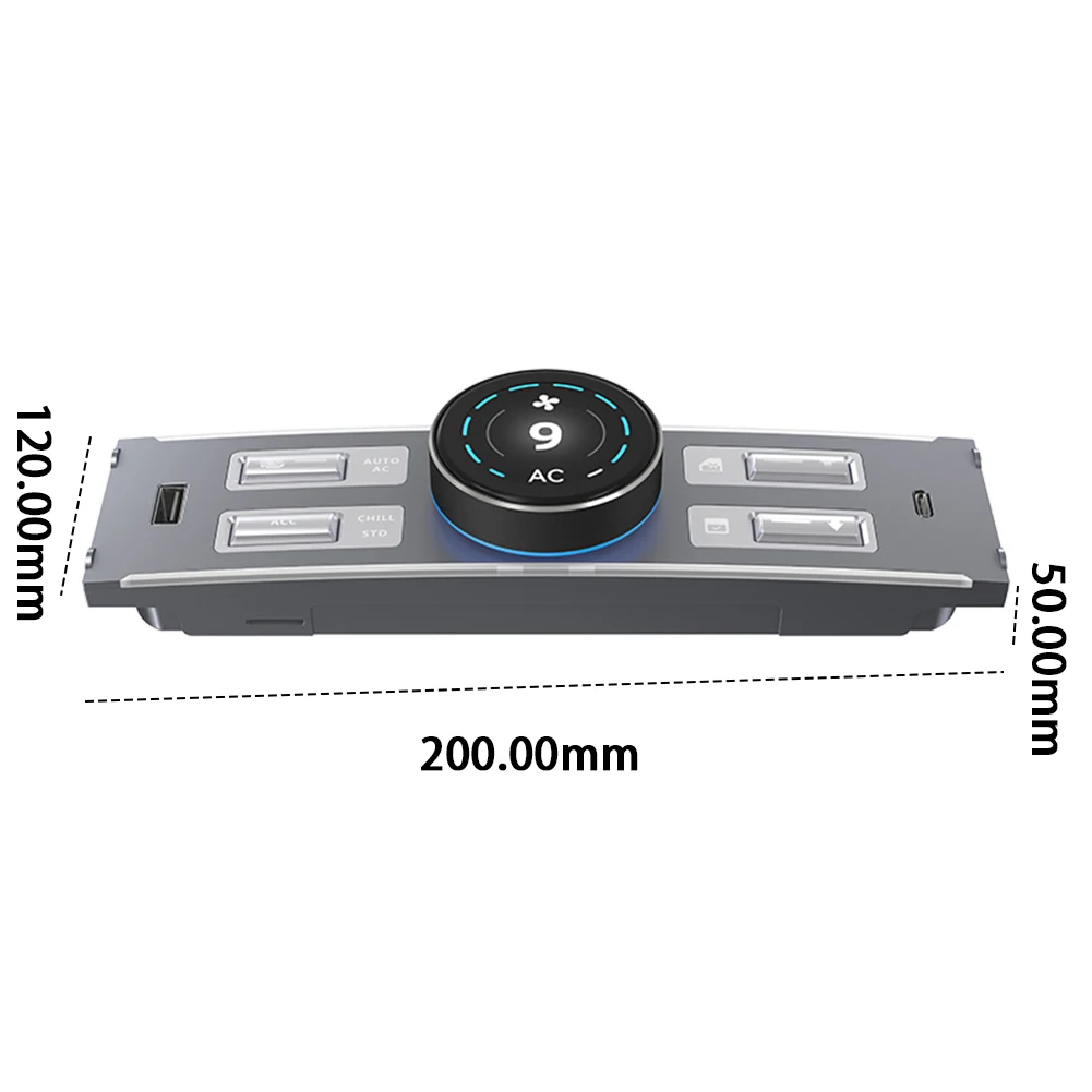 Smart Center Control Expansion Dock Station USB Type C LCD Intelligent Physical Button Knob for Tesla Model Y Model 3 2021-2024