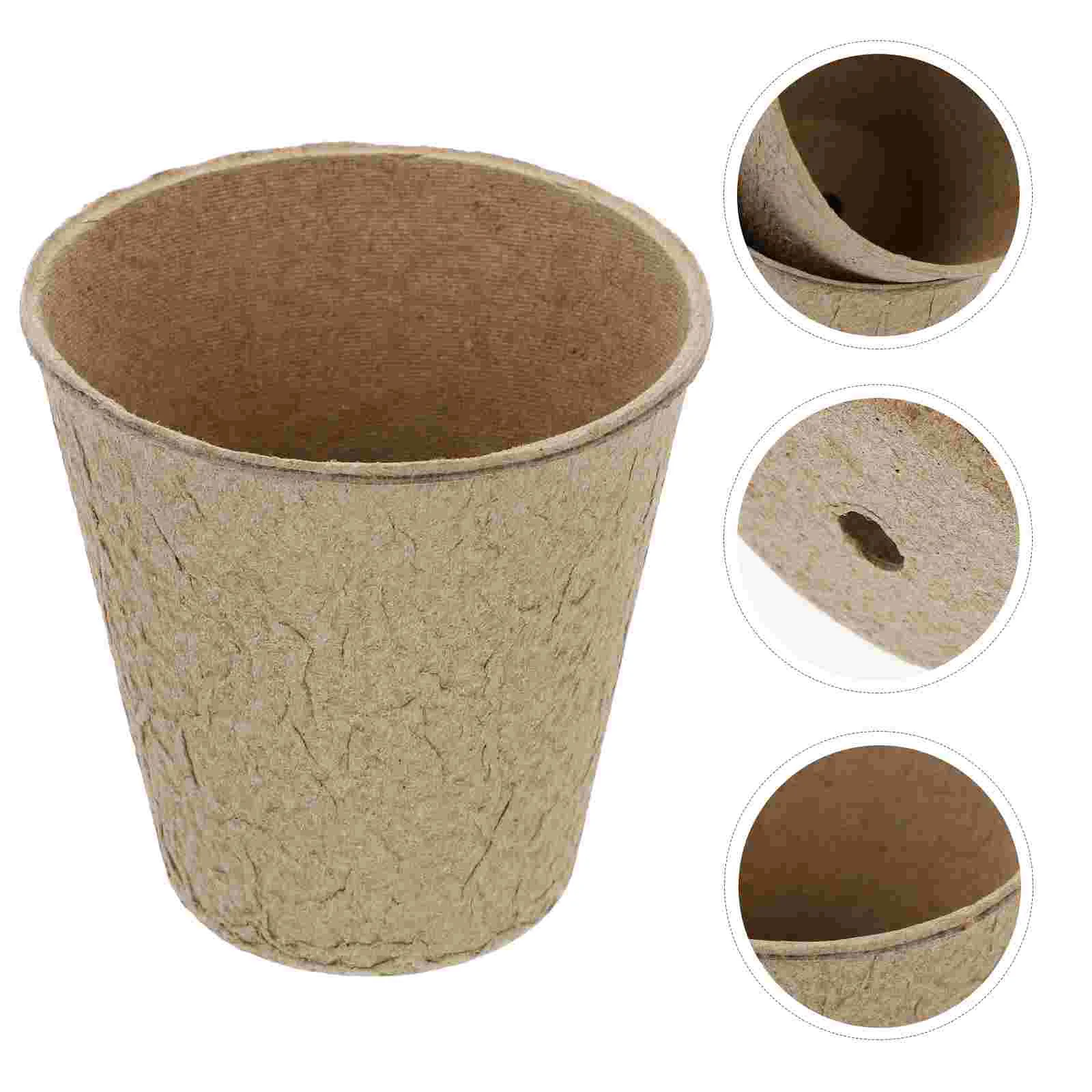 

Nursery Cup Paper Flower Pot Planter Plants Container Garden Flowerpot Planting