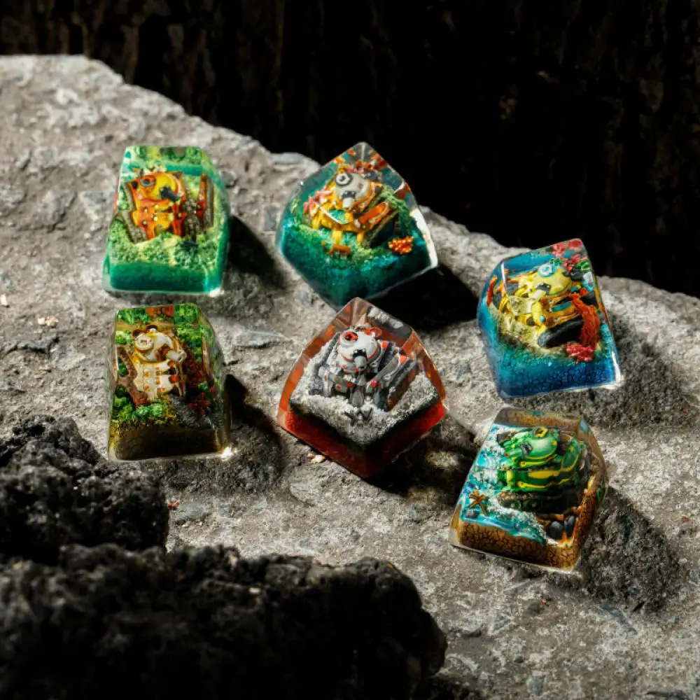 

Mechanical Keyboard Doomsday Wasteland Style Small Tank Dwarf Factory Panzer Ii Limited Handmade Resin Keycaps