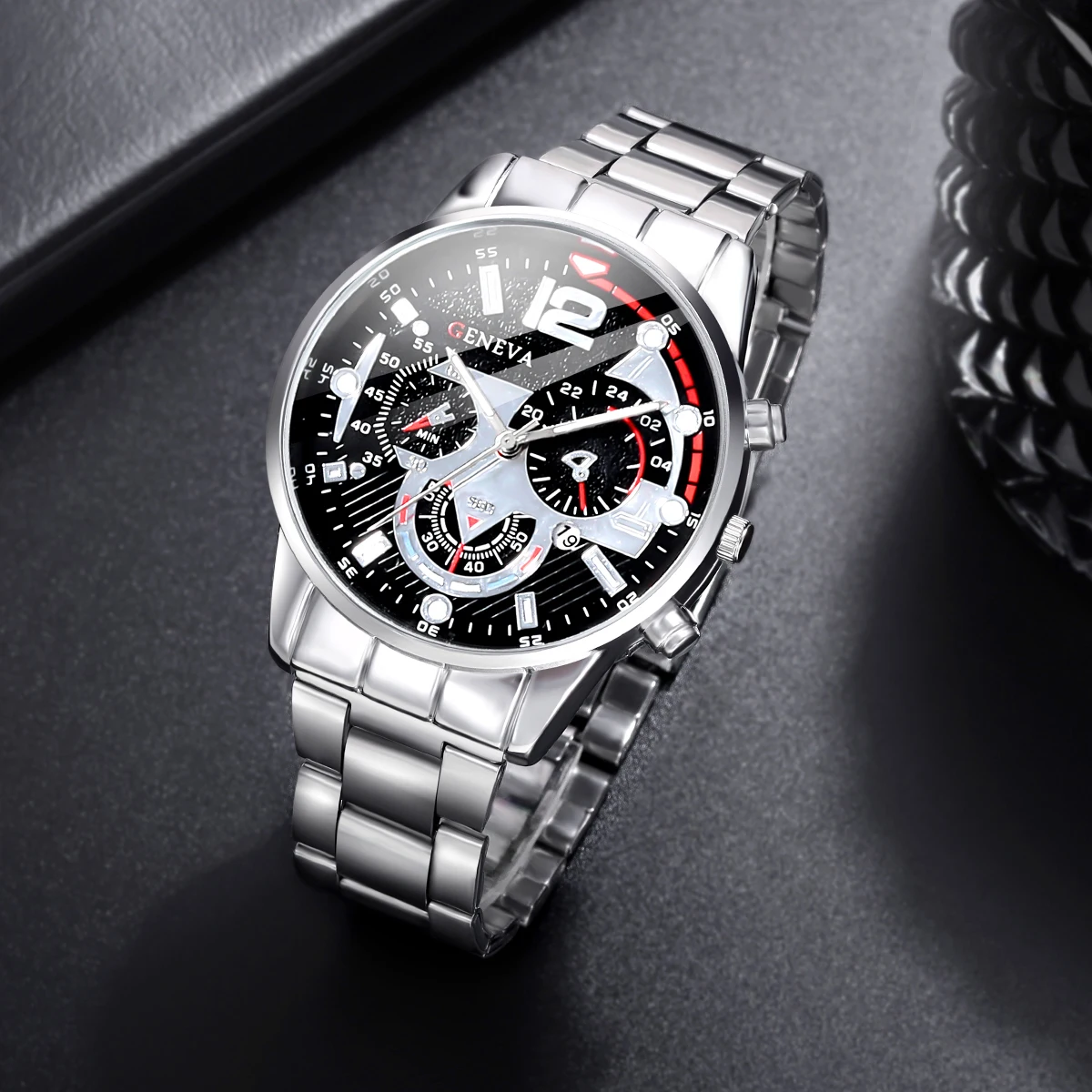 Fashion Mens Watches Luxury Stainless Steel Quartz Wristwatch Calendar Luminous Clock Men Business Casual Watch Reloj Hombre