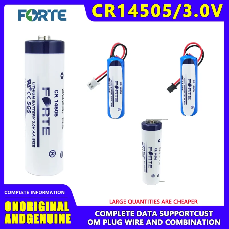 

Forte CR14505 Lithium Manganese 3V Intelligent Water Meter Flowmeter Gas Meter Electricity Meter RAM Battery