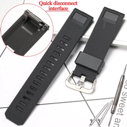 Premium Waterproof TPU Replacement Strap for Casio PROTREK Men's Watches (Black)