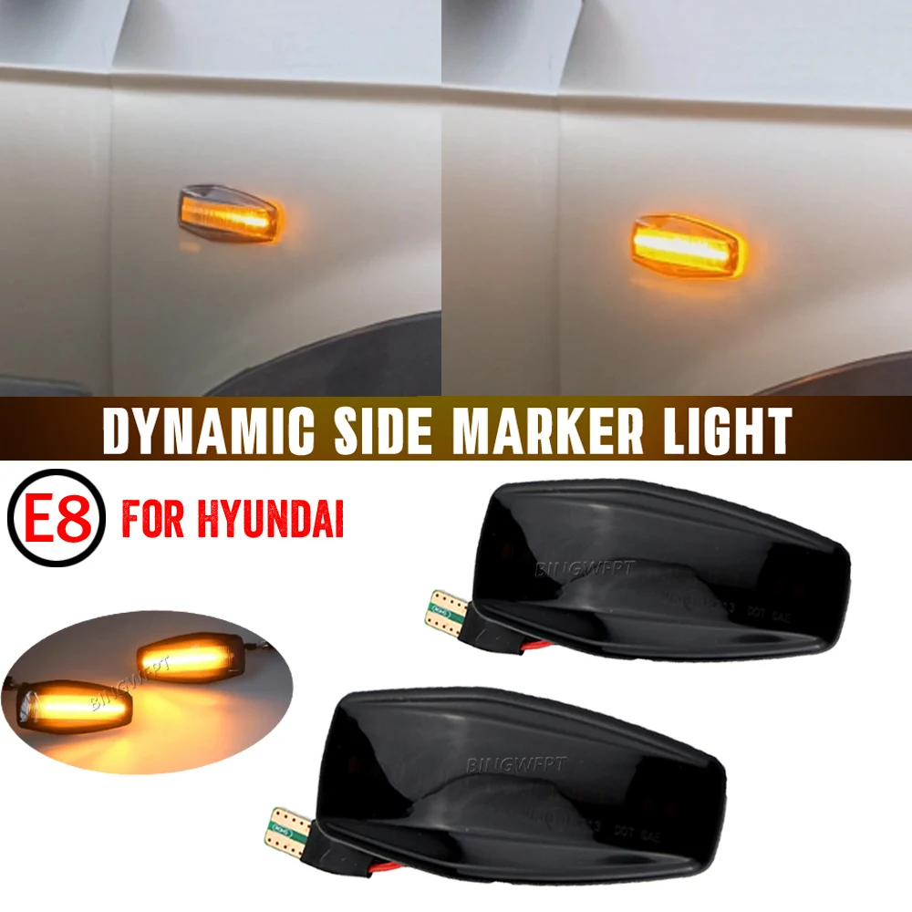 A Pair Dynamic Blinker LED Light Side Marker For Hyundai Tucson Terracan  Coupe Trajet Matrix Elantra XD i10 Getz Sonata XG - AliExpress