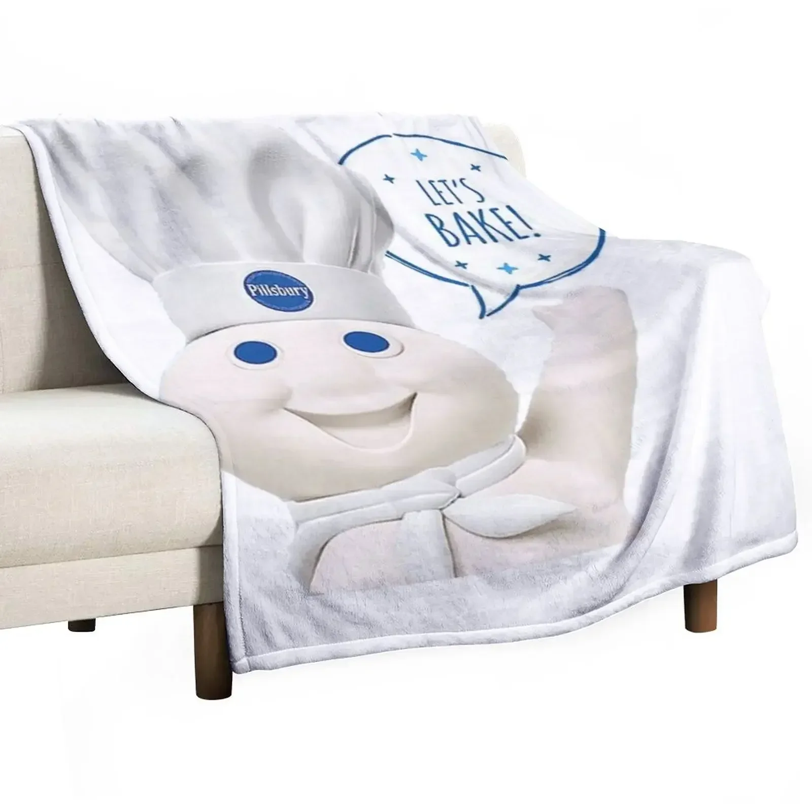 

Pillsbury Doughboy Throw Blanket Bed linens Soft Decoratives Shaggy Blankets
