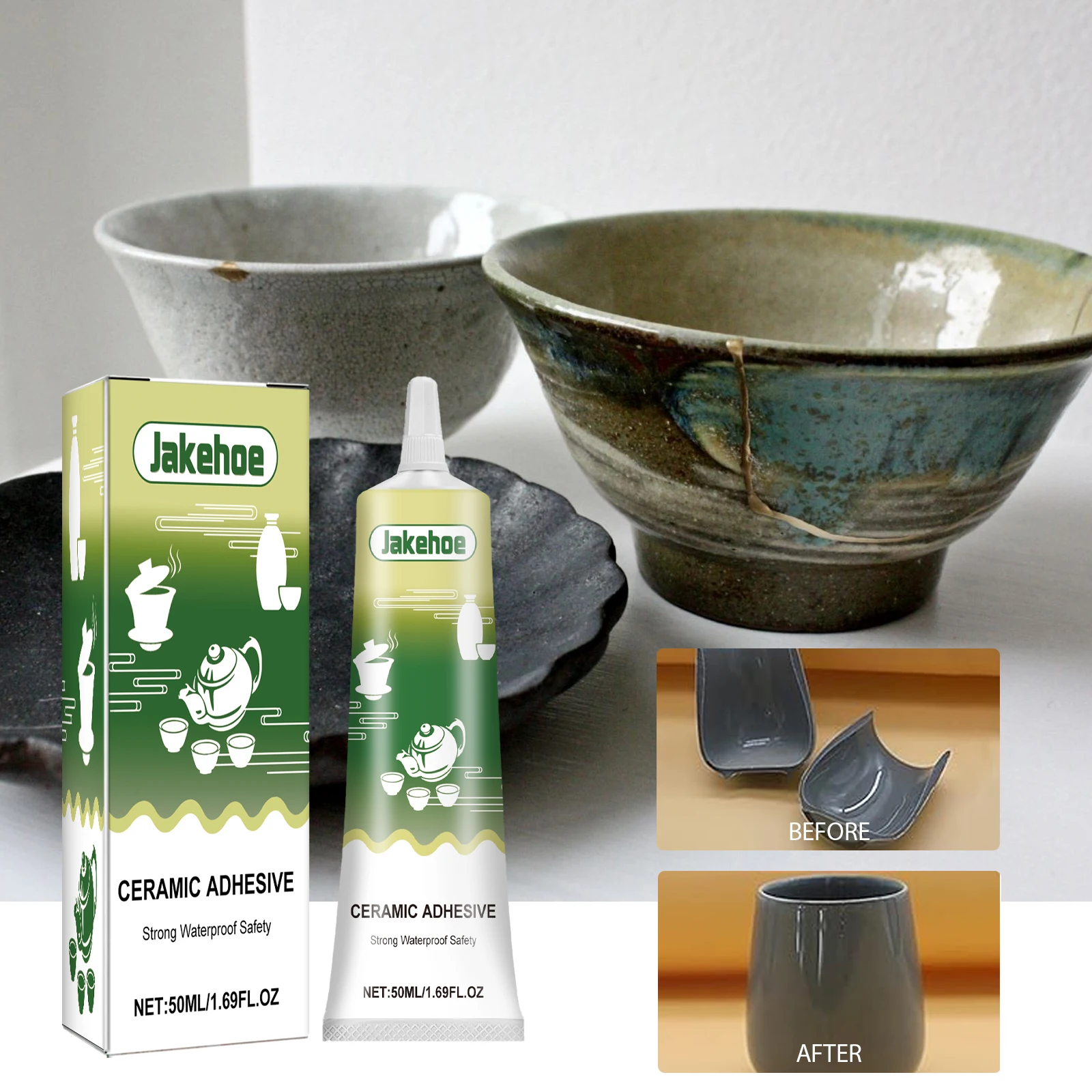 Ceramic Adhesive for Porcelain Glass Repair