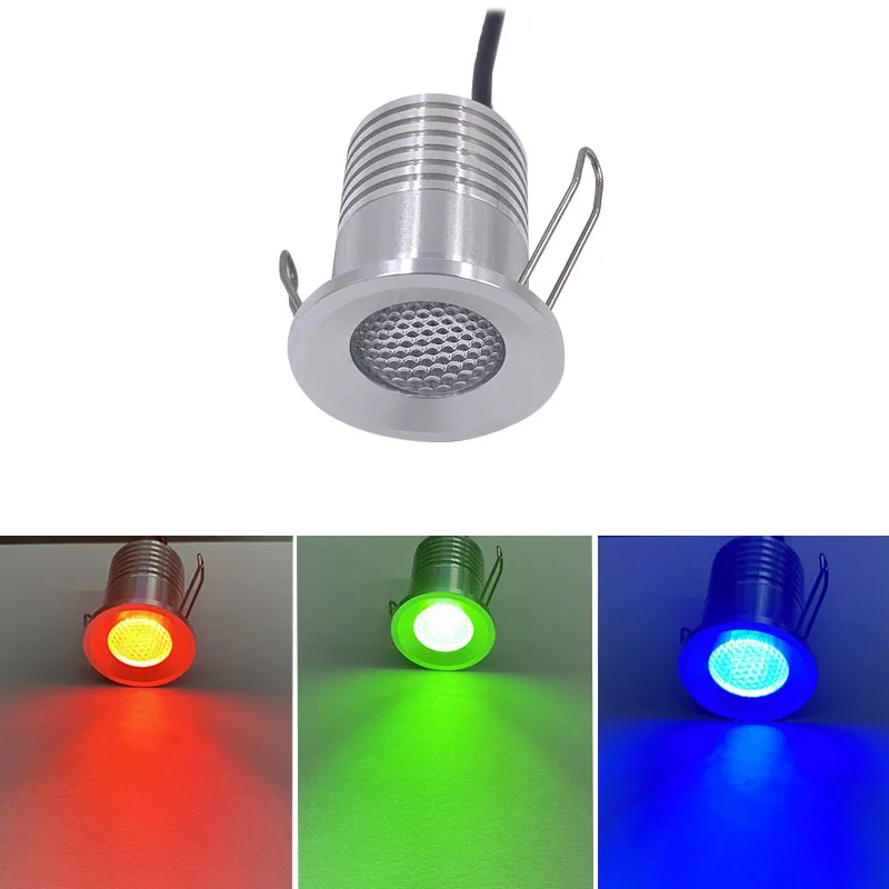 LED Downlight LED Spotlight 12V Mini LED RGB 0.5W 1W 3W Indoor Home Star Light Recessed Spot Light Down Stage KTV DJ Ceiling room decor