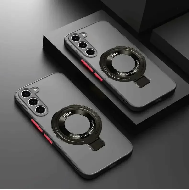 Luxury Matte Case For Samsung Galaxy S26 S25 Edge S24 FE S23 S22 S21 Ultra Plus A56 A26 A36 A16 A15 Magnetic Magsafe Cover