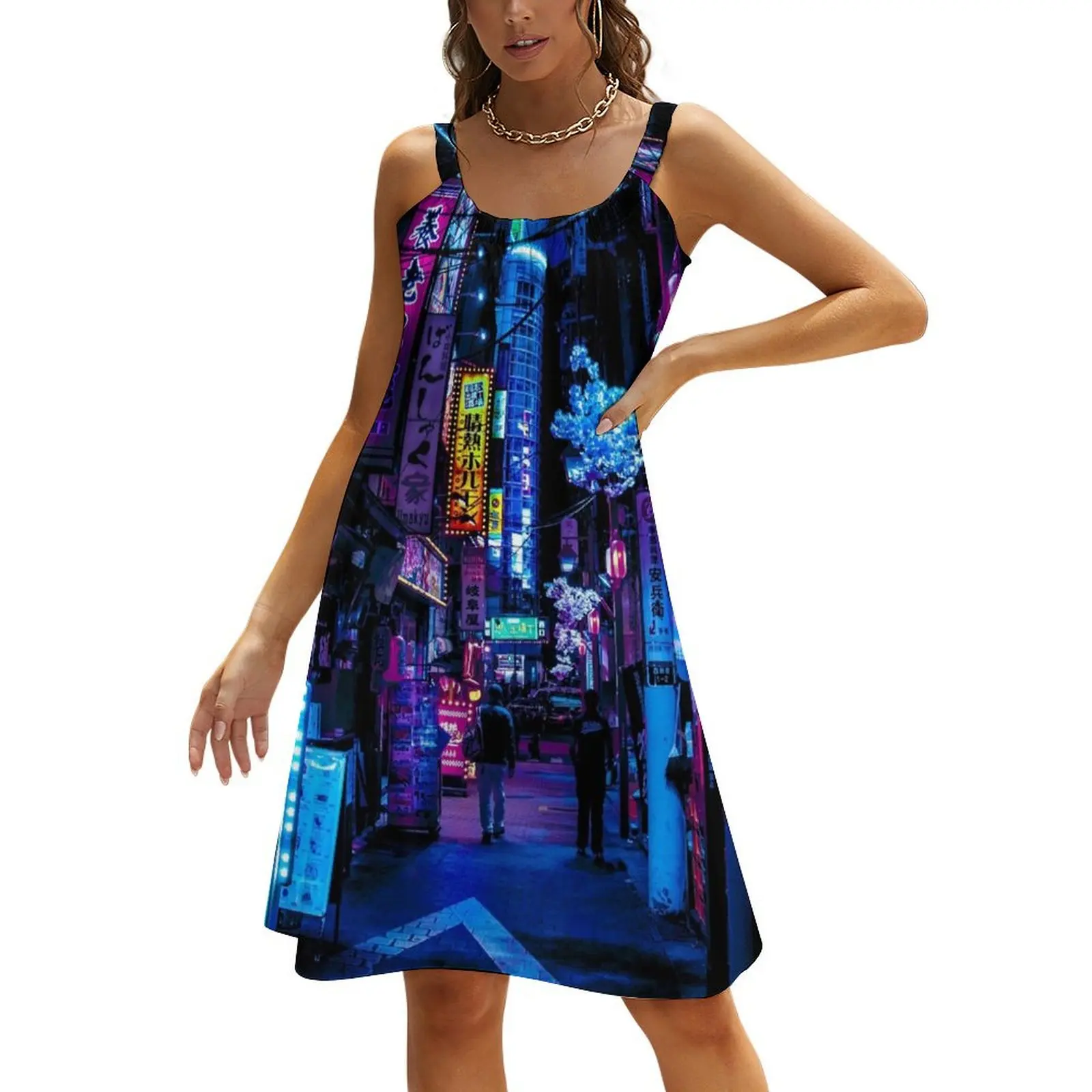 

Blue Tokyo Alleys Beach Sling Skirt women's clothing summer 2024 novelties summer dresses for women 2024 dress for women