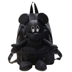 Disney Canvas Mickey Mouse Backpack Women's Bags  Backpack Large Capacity Student Leisure  Canvas Backpack Men