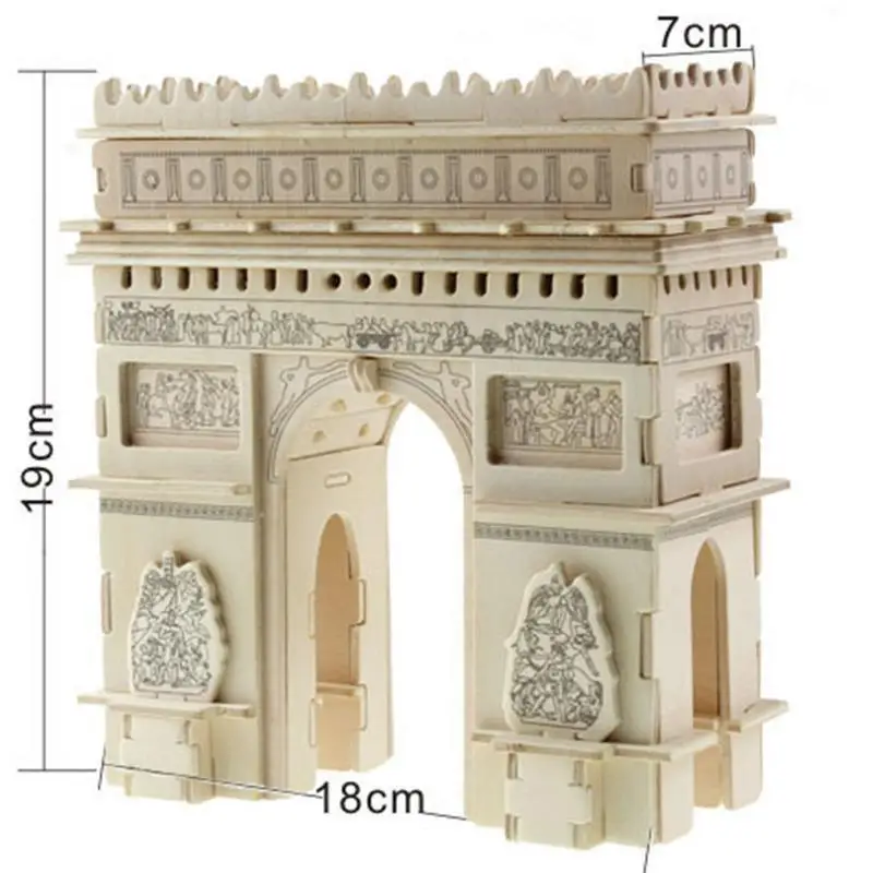 Wooden 3d Puzzle Model Kit Toy Creative Wooden Designer Constructor Eiffel Tower Assembled Model Educational Toys For Children 5