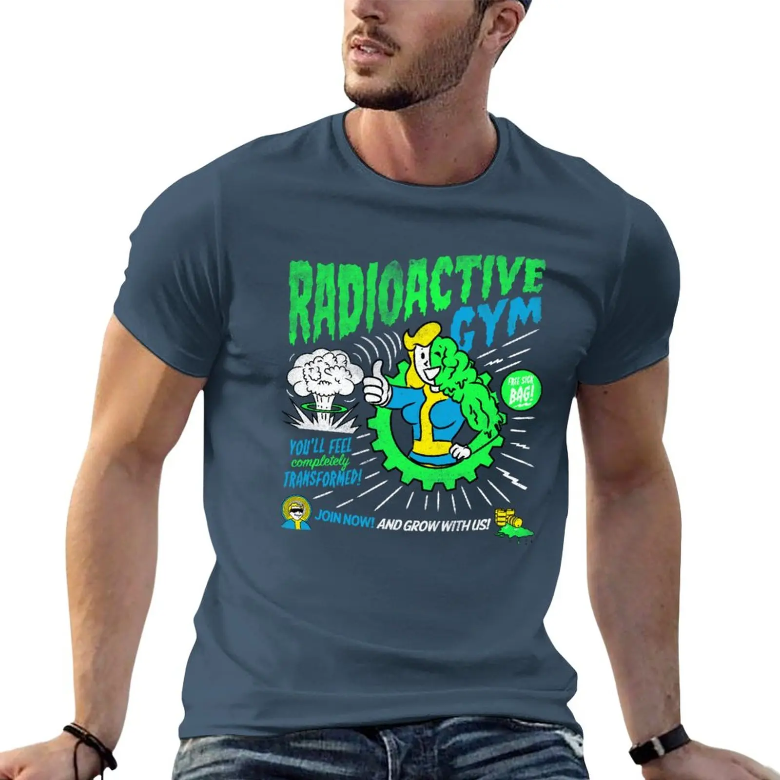 

Radioactive Gym T-Shirt Tee shirt boys animal print shirt for a boy summer tops mens graphic t-shirts pack