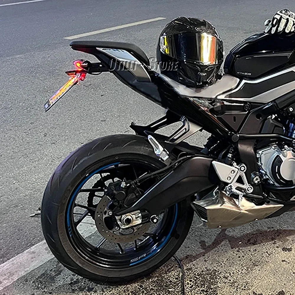 CFMOTO 675SR-R 675SRR 675 SR-R 오토바이 액세서리 후면 라이센스 플레이트 홀더 브래킷 테일 깔끔한 펜더 제거기 금속