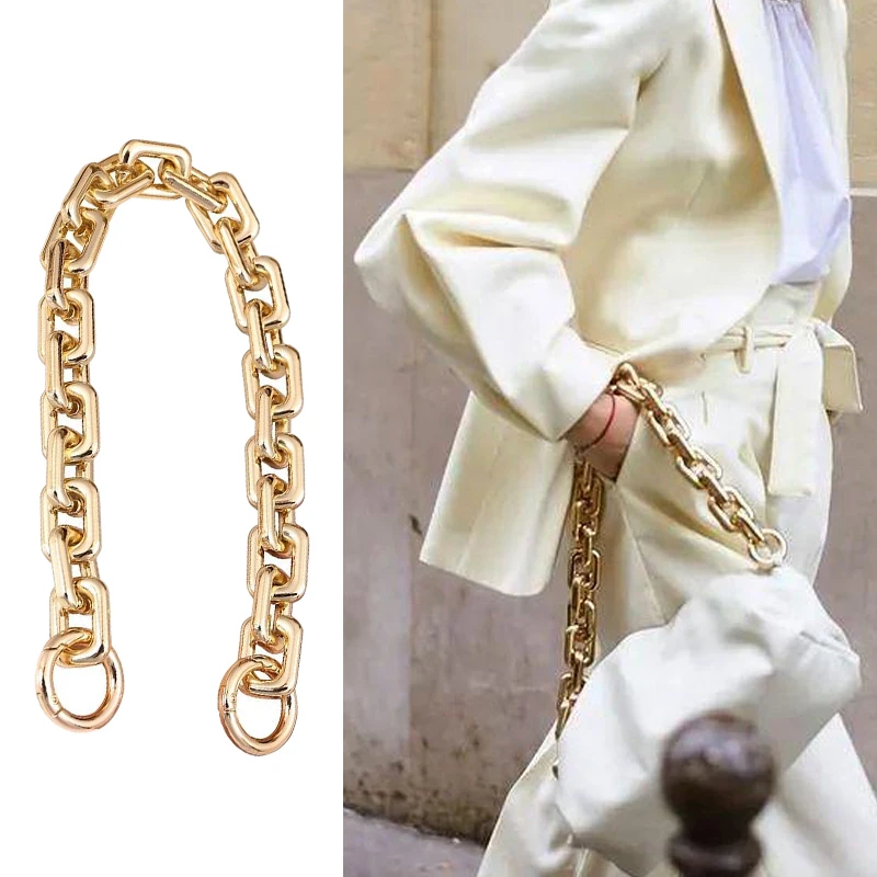 40/60cm Handbag Modification Acrylic Thick Chain Shoulder Strap Diy Purse Replacement Chain for Shoulder Bag Handbags Straps bag handle chain diy acrylic resin handbag strap shoulder purse replacement straps with buckles for bags