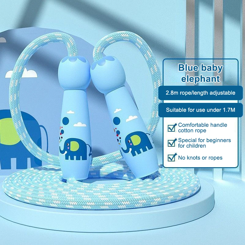 1 Pc 2.8M dessin animé formation corde à sauter exercice pour les enfants primaires cordes à sauter corde en coton corde à sauter réglable