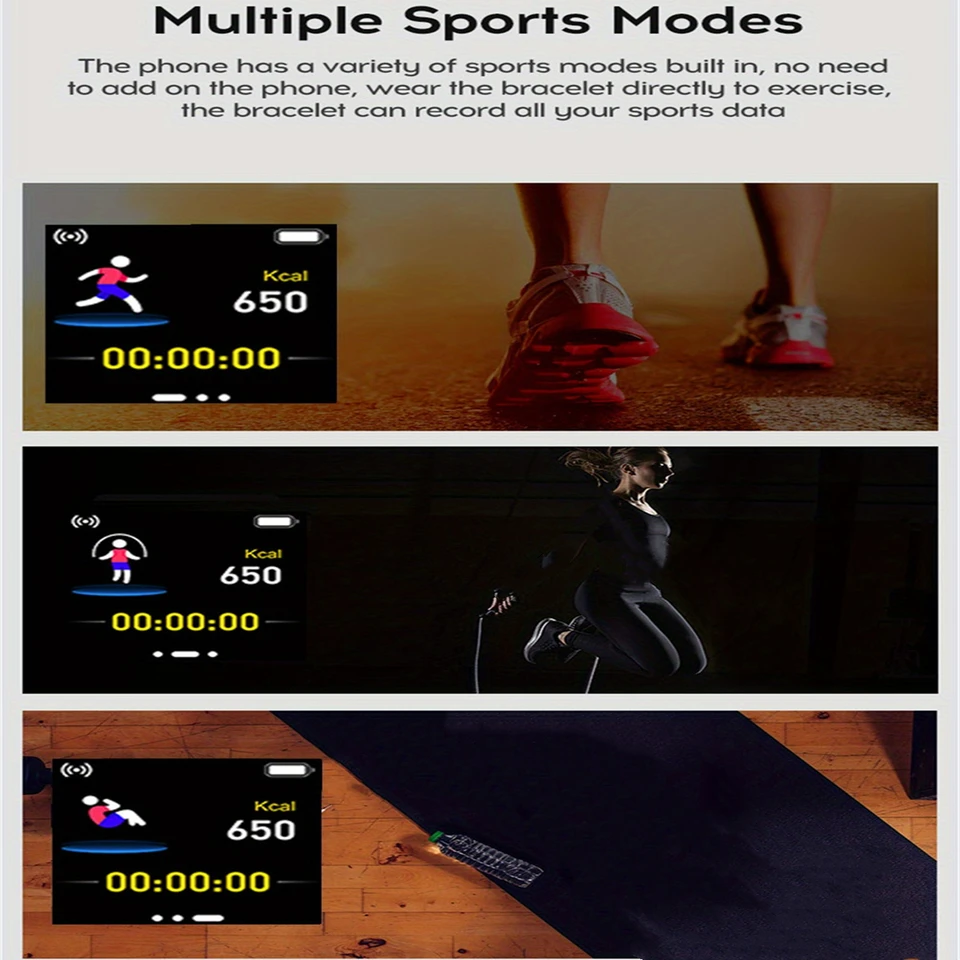 Smartwatch per uomo e donna con connessione Bluetooth, lettore per telefono, controllo della musica, monitoraggio della frequenza cardiaca e fitness, braccialetto sportivo._voghion.com