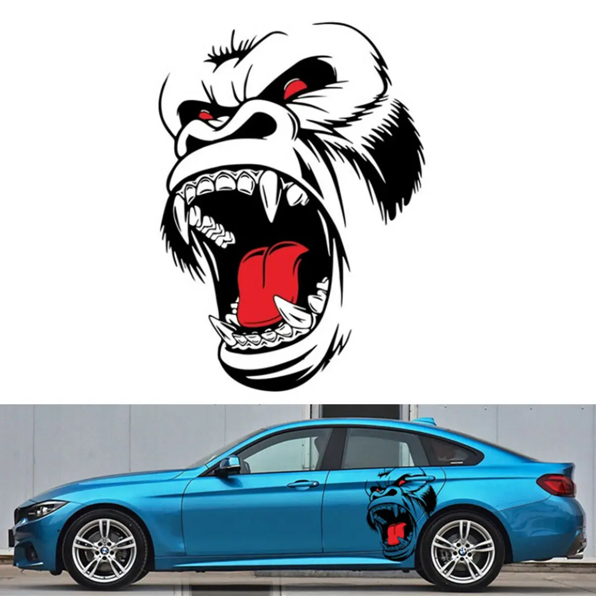 

Car Truck Body Side Doors Vinyl Decal Sticker Hood Bonnet Decoration Horror Ape