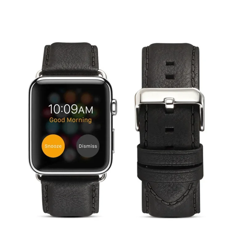 

Ремешок кожаный для Apple watch band, браслет для iWatch ultra series 5 3 SE 6 7 8, 45 мм/41 мм 44 мм 40 мм 49 мм 42 мм 38 мм