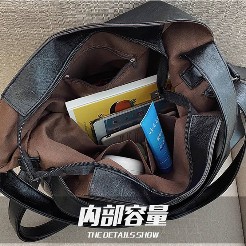 Vintage Women Hand Bag Soft PU Leather Women Shoulder Tote Female Top-handle Bags Fashion Brand Bag leather handbag women handbags