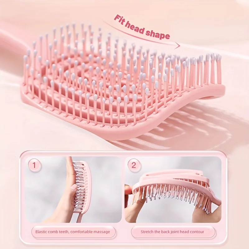 WANMEI Volumizing Detangling Hair Massage comb with Hollowed-Out Design...