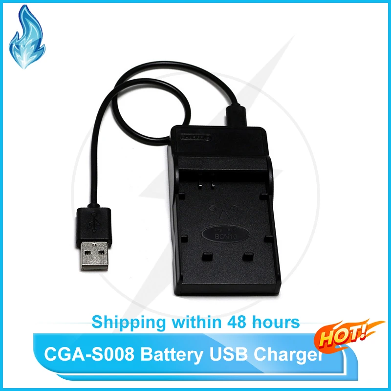 Cgas008 Dmwbce10 Battery Usb Charger For Panasonic Digital Cameras Fits Dmcfs3 Fs20 Fx33 Fx36
