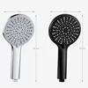 New 5 Modes Shower Head High Pressure Big Panel Large Flow Silver Black Showers Massage Handheld Showerhead Bathroom Accessories 6