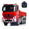 1/14 RC Hydraulic Full-dump 8x8 Truck Metal Roll Off Dumper Car 3-speed Gearbox Model with Light Sound Rear Axle Lifting TH23685 1