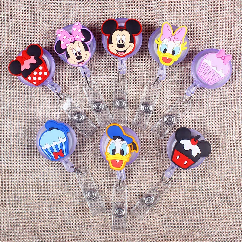 Little Size Cake Mouse Style Retractable Badge Reel For Nurse Doctor Card Holder Office Hospital Supplies Boy Girl Name Card