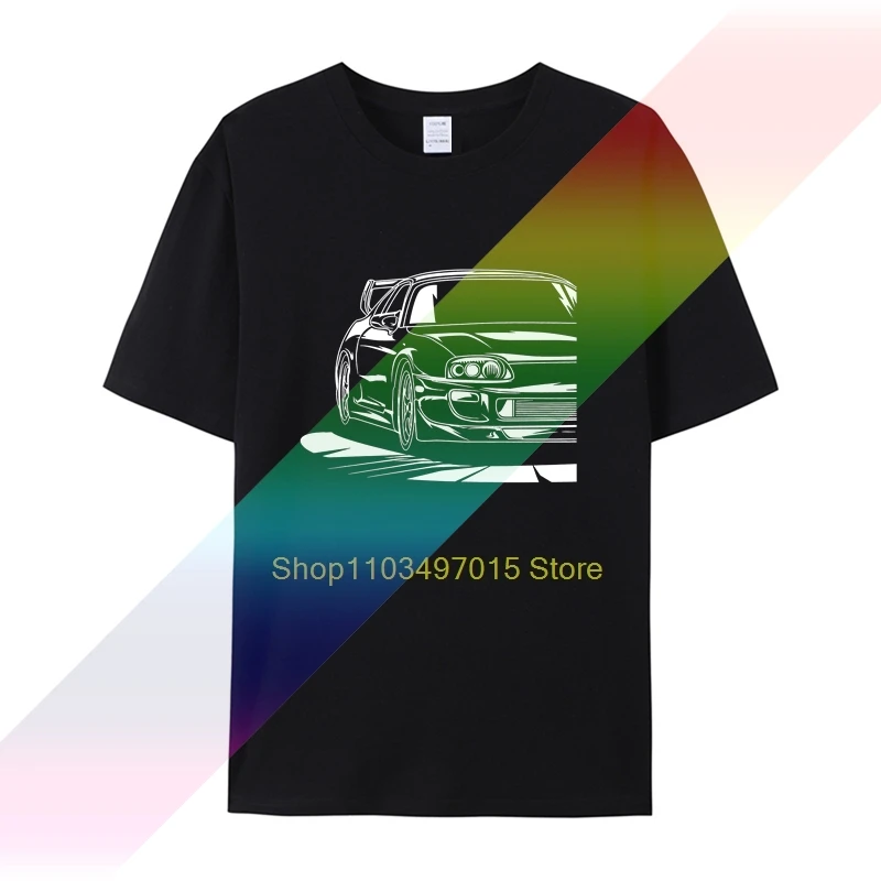 Лидер продаж 2019, летняя футболка 2JZ GTE JDM с изображением японского автомобиля, высококачественные мужские рубашки из 100% хлопка