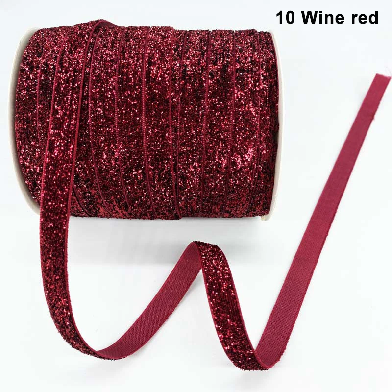 Multicolor Shimmer Glitter Velvet Ribbon for DIY Crafts and Decorative Wrapping
