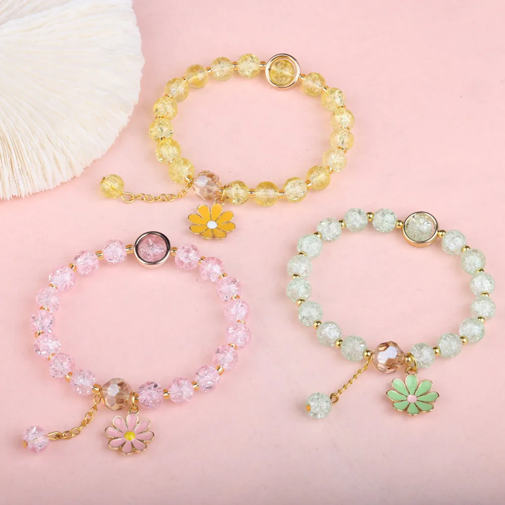 Candy Gum Butterfly Crystals Women Bracelet Chains for Girls Friends  Student Daisy Beads Bracelets Aesthetic Charm