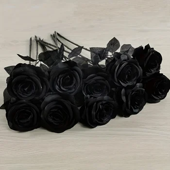 Artificial Black Rose Long Stem 1