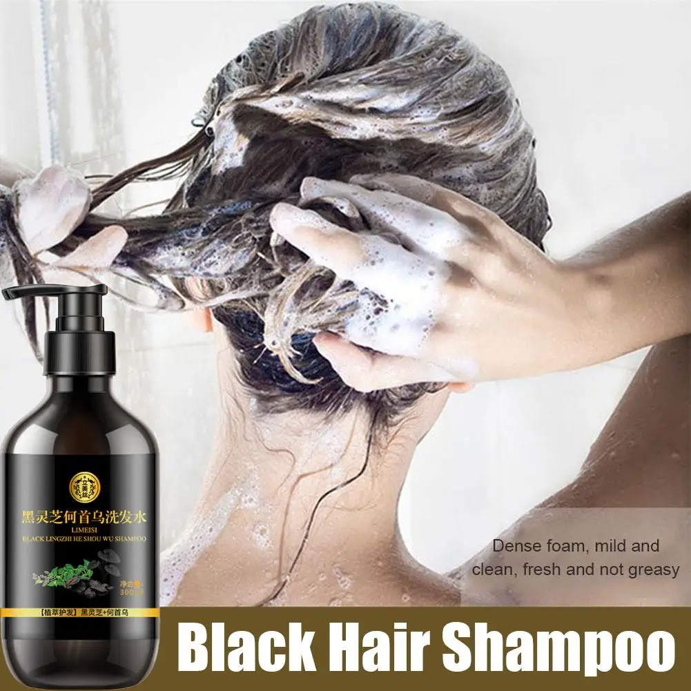 Multiflorum White To Black Shampoo Herbal Polygonum Hair Treatmen Remover Anti White Grey Shampoo Effective Hair D5E4