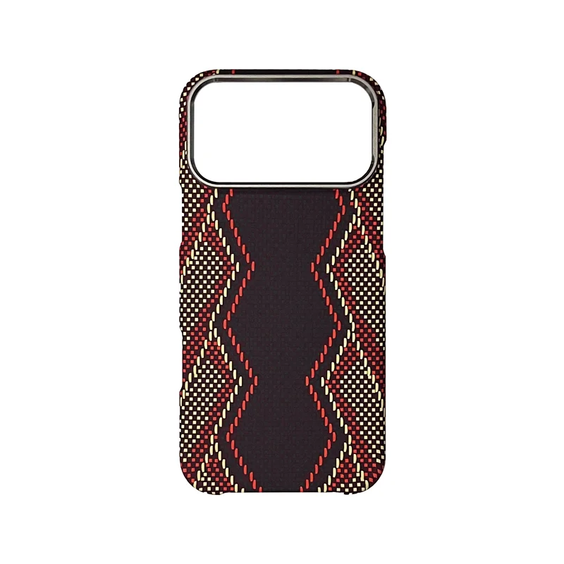 Carbon Fiber Abstract Geometric MagSafe Case with Alloy Armor and Military-Grade Shockproof Protection