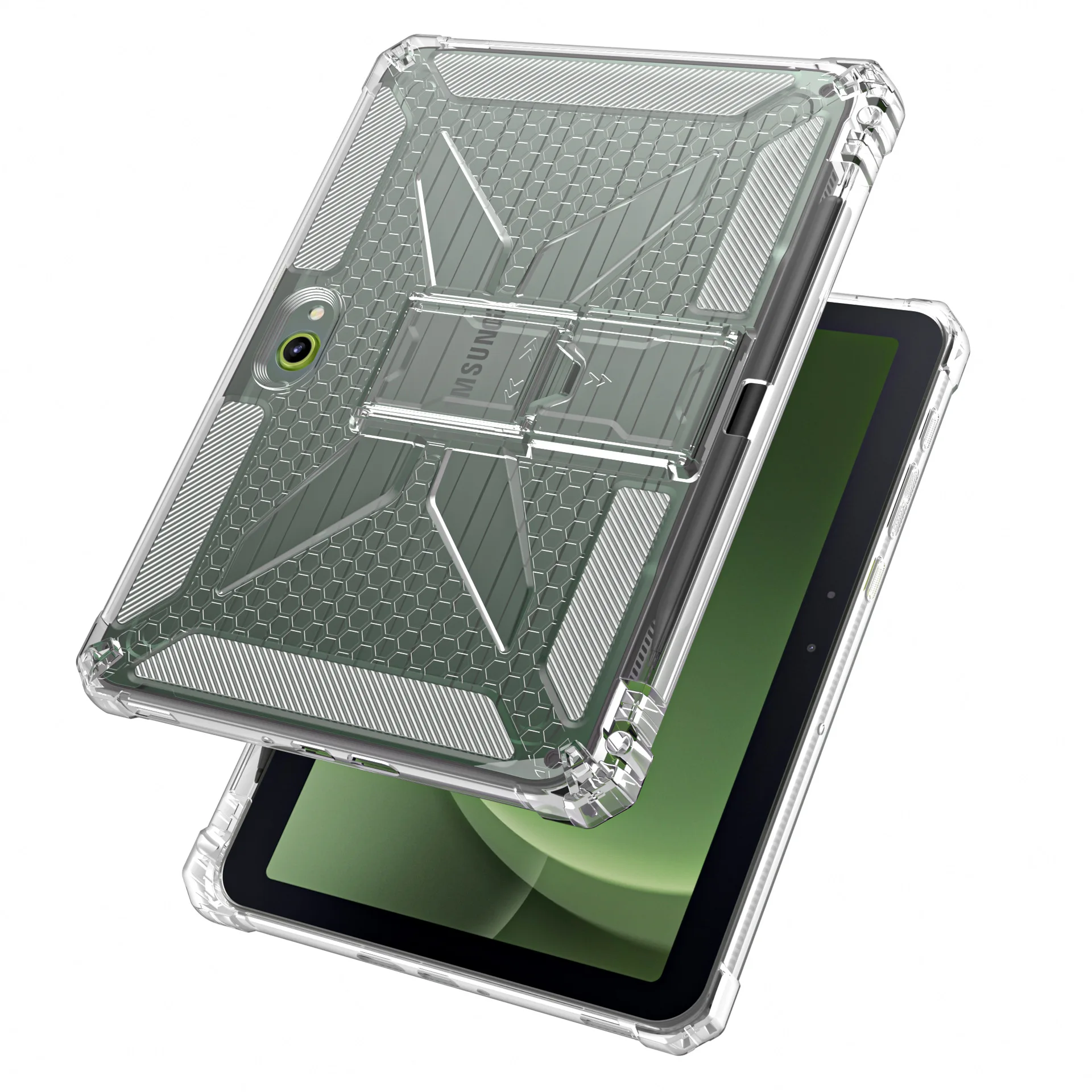 Clear  Tablet Soft Cover with Pencil Holder, 10.1