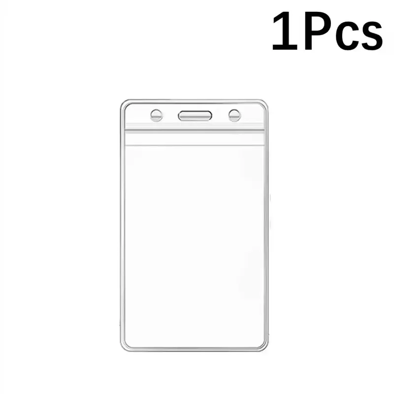Universal Extra Thick Waterproof Vertical ID Badge Holder - HD Clear Protective Card Case