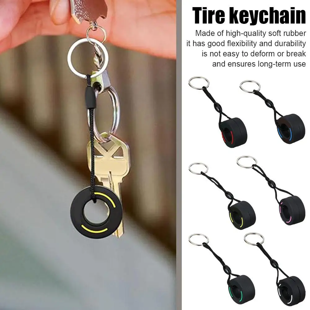 F1 Racing Tyre Key Chain, Wheel Tyre Auto Keyring, Mini Soft Rubber Keyring, Automotive Key Rings Gifts