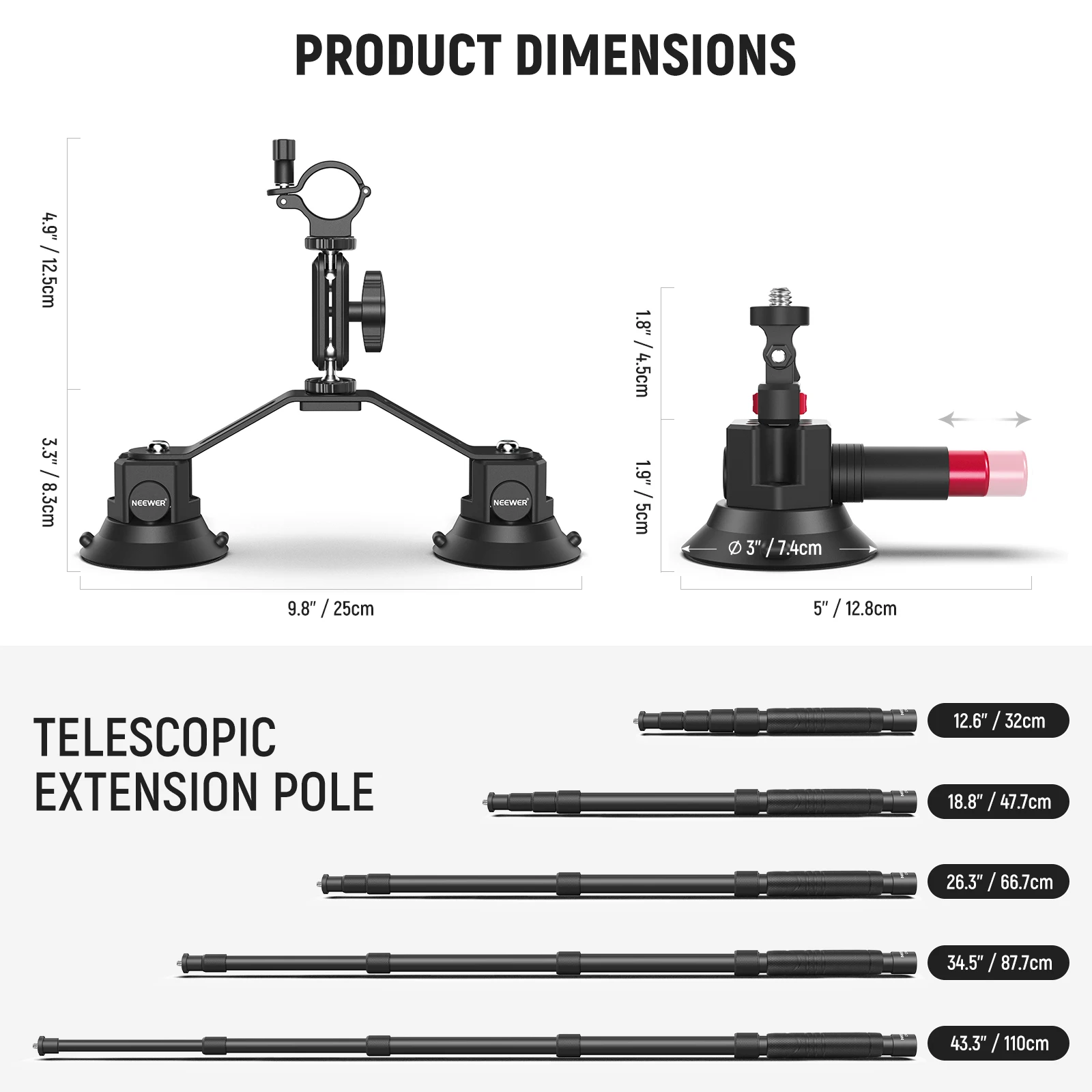 Supporto magnetico per fotocamera per GoPro Hero 13 12 11 10 9 8 7 Insta 360 X4 X3 DJI OSMO Action 5 Pro Telefono con accessori filettatura 1/4  44