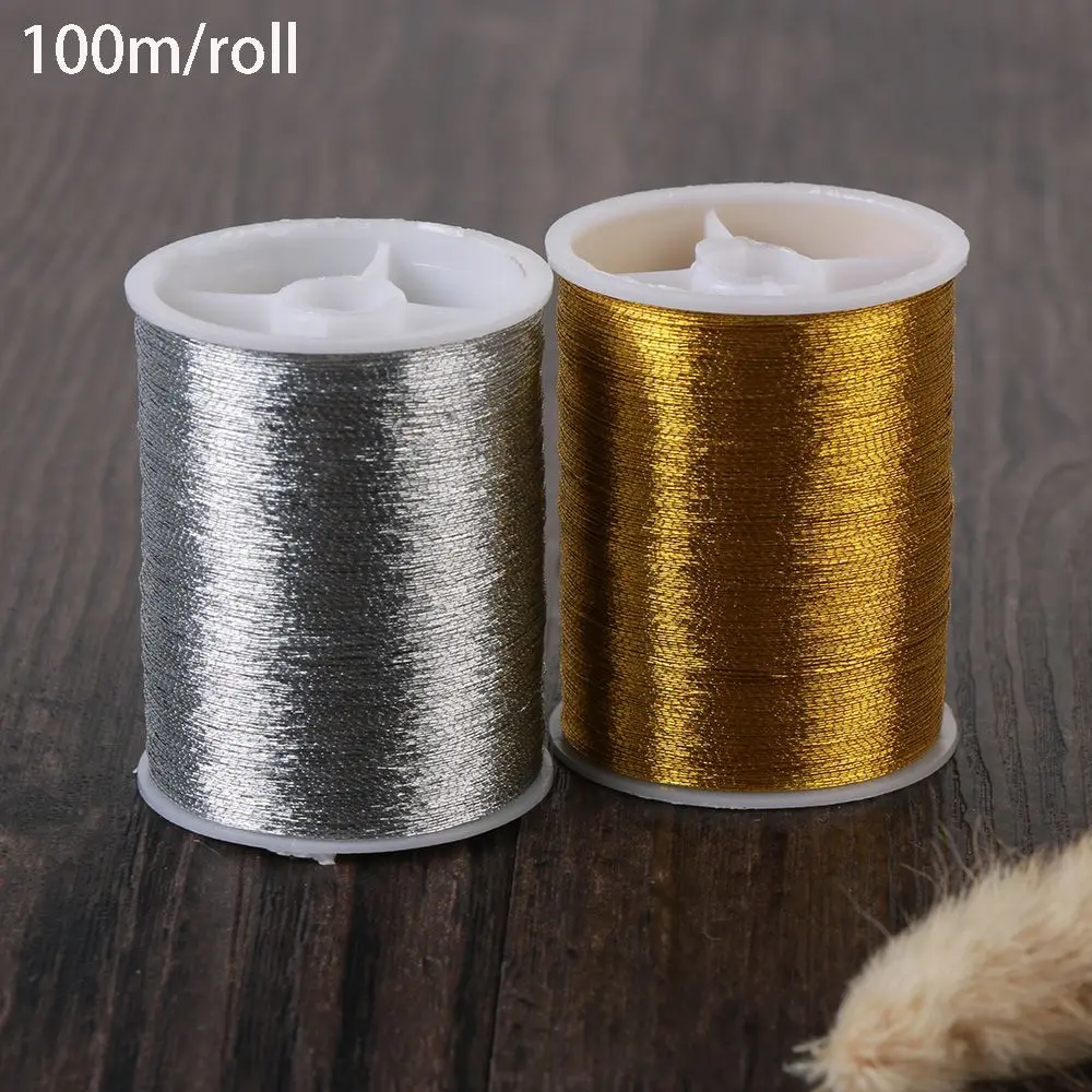 

100 metres New Crafts Hand Handmade Cross Stitch gold wire Sewing Machine Embroidery Thread