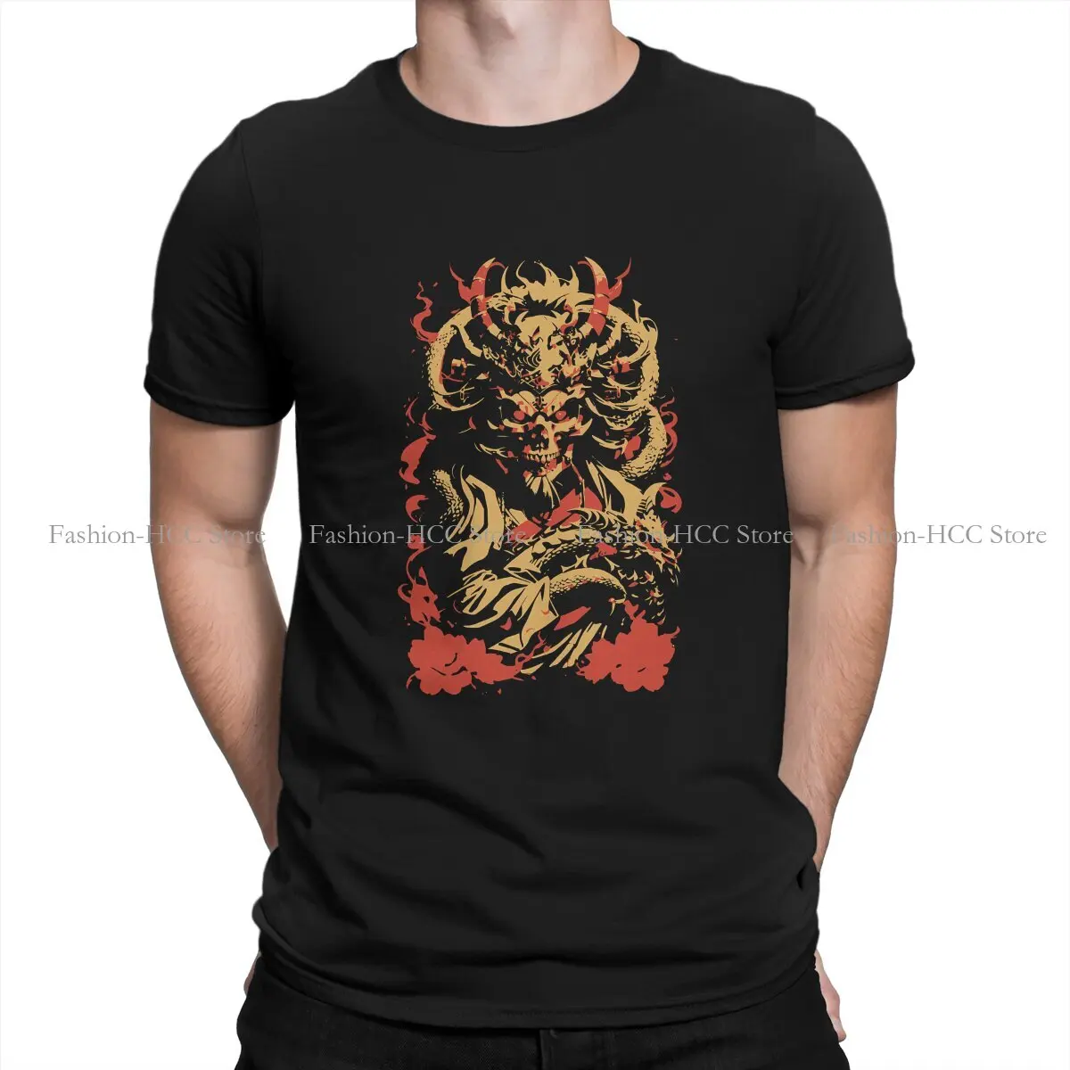 

Japanese Samurai Warrior Bushido Polyester TShirt for Men Dragon Vintage Humor Casual Sweatshirts T Shirt High Quality