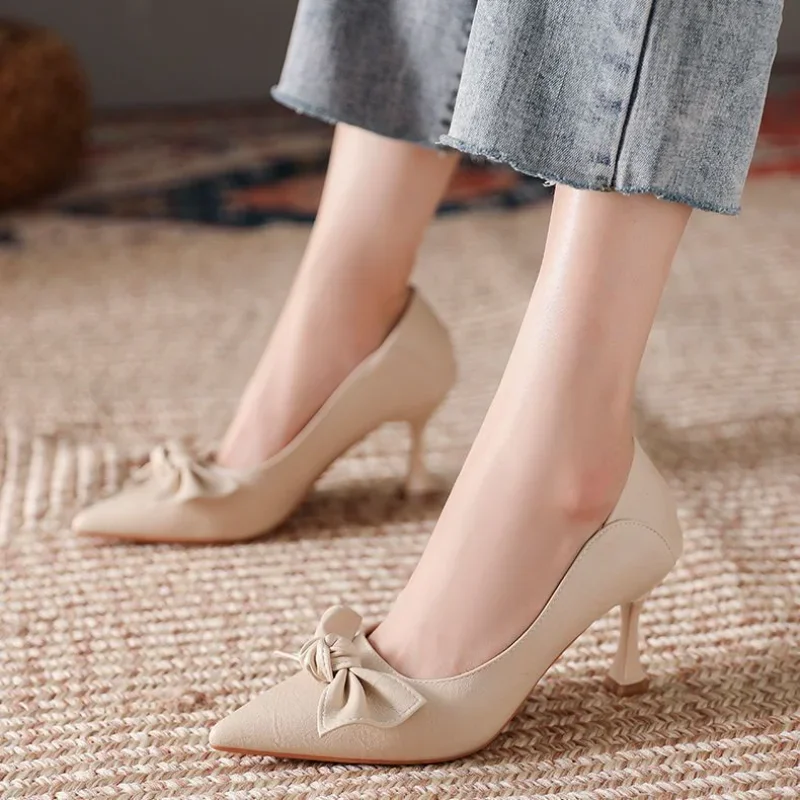 Women's Shoes Office High Heels Ladies Footwear Thin Pointed Toe