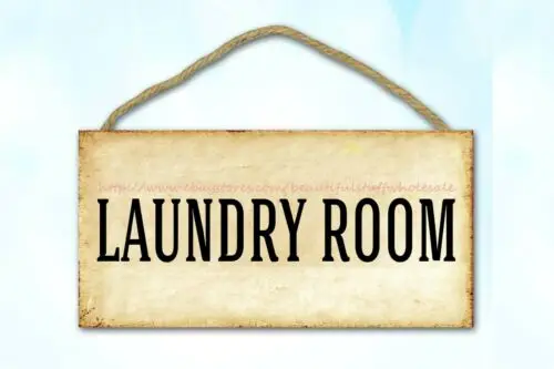 

Деревянный знак для прачечной, украшение интерьера
